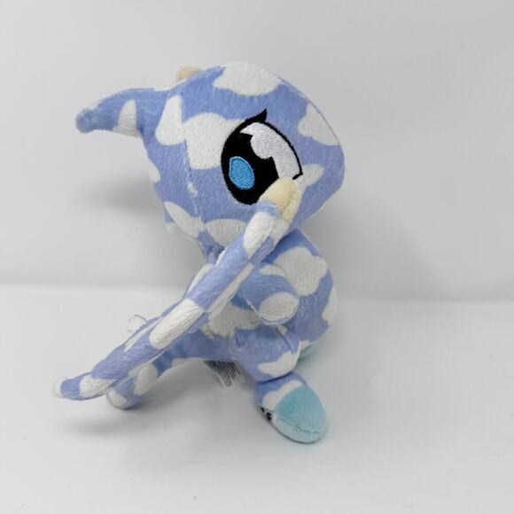 2007 Neopets Cloud Shoyru Plush 7" Blue White Winged Dragon Stuffed Animal Toy - Picture 3 of 10